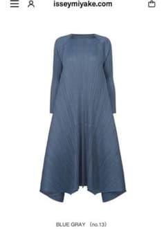 PLEATS PLEASE CITY FRAME ワンピース BLUE GRAY - メルカリ