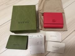 新品未使用 GUCCI 二つ折りミニ財布 プチ マーモント ダブルG ピンクのサムネイル
