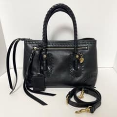 Alexander McQueen 黒 レザー ショルダーバッグ 2WAYのサムネイル