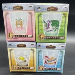 One Piece 컬러 글라스 4 개 세트 이치 반 쿠지 G상