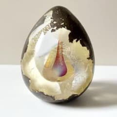 ノグチミエコ 卵 エッグガラス オブジェ 置物　野口硝子 ノグチミエコ 卵 エッグガラス オブジェ 置物 野口硝子 - メルカリ