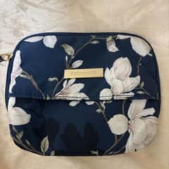WEDGWOOD ウェッジウッド 花柄 ポーチ ネイビーのサムネイル