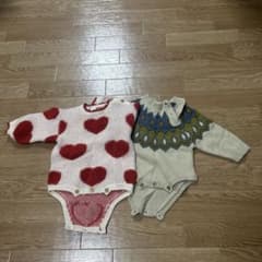 ニットロンパース2点セット（サイズ70）のサムネイル