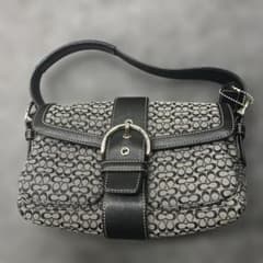 COACH ショルダーバッグ ソーホー シグネチャー キャンバス レザー