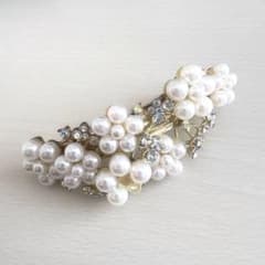 フラワーパール バレッタ