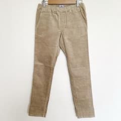 Coen Tapered Corduroy Pants, Elastic Waist, Beige, Size S (Small)