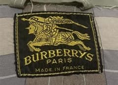 超希少 フランス製 burberry バーバリー ハーフコート 一枚袖 玉虫生地