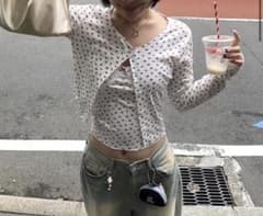 nugu haku フラワーキャミソールカーディガンセットのサムネイル