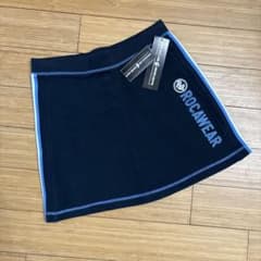 新品ROCAWEAR ロカウェア y2k スウェットミニスカート　青　白のサムネイル