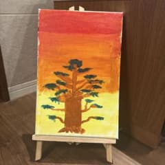 手描きアート キャンバス画 風景画 樹木のサムネイル