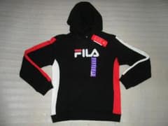 FILA フード付きパーカー ブラック　フィラ ジュニア XL 裏起毛のサムネイル