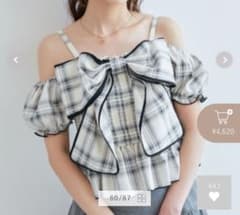 MAJESTIC LEGON チェーン付きビッグリボンブラウスのサムネイル