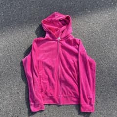 y2k archive ジップパーカー ベロア ピンク 平成 ギャル 00s - メルカリ