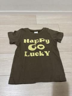 ブラウン 半袖Tシャツ Happy Go Luckyのサムネイル