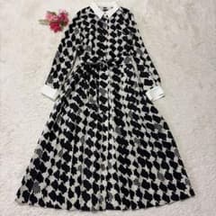 美品】GRACE CONTINENTAL 千鳥ドットシャツワンピースM - メルカリ