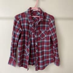 COLZA チェック柄 長袖シャツ レッドのサムネイル
