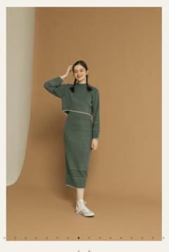 Pinue バイカラースチッチニットセットのサムネイル