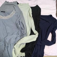ＴシャツＭ無料プレゼント♪長袖トップス 5枚セット レディース カットソーのサムネイル
