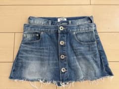 GYDA デニムミニスカート フリンジ加工のサムネイル