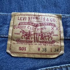 희소 [90s] Levi 's 501 USA 제 적문자 오버 사이즈 W38