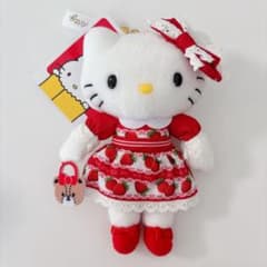 5＊新品 ハローキティ展　モノトーンドレス マスコットキーホルダー 京都 2点 新品 Hello Kitty展 ハローキティ モノトーンドレス