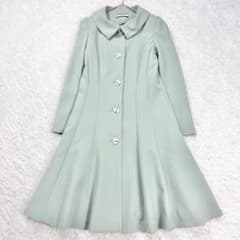 美品✨ フォクシー フレア ロング コート Aライン ミントグリーン 40 