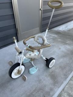 ナチュラルトライク プー＆ハニー 三輪車 幼児用 後ろの押し棒付きのサムネイル