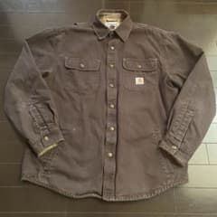 Carhartt ダークブラウン シャツジャケット Mサイズ