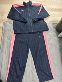 廃版訳あり格安PUMA ジャージ上下セット ネイビー/ピンクのサムネイル