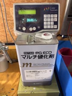 関西ペイント　レタンPGエコ　マルチ硬化剤　標準形　クリヤー　中古品のサムネイル