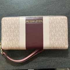 MICHAEL KORS 長財布 ピンク/バーガンディ - メルカリ