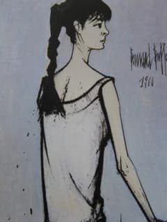 ベルナール・ビュッフェ、Annabel a la tunique grecque ベルナール・ビュッフェ、Annabel a la tunique grecque - メルカリ