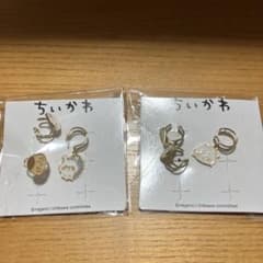 Chiikawa Ear Cuffs, Rabbit, Flying Squirrel, and Chestnut Manju Designs, Set of 6