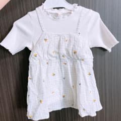 アプレレークル　刺繍　ギンガムチェック　Tシャツのサムネイル