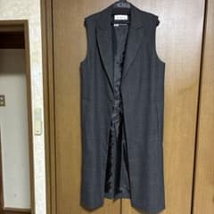 DE CLASSE ロングベスト ジレ チェック柄　9号のサムネイル
