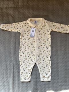 [未使用タグつき］PETIT BATEAU プチバトー花柄ロンパース 80cmのサムネイル
