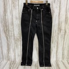 nm-1438)ジョンローレンスサリバン ブリーチデニム ジップパンツ 20ss 