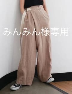 Ungrid アングリッド リネン混ベルト ワイドパンツのサムネイル