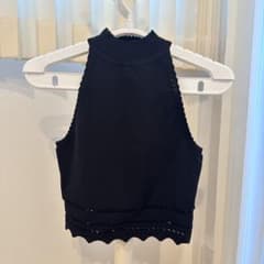 ZARA ブラック ハイネック ニット ノースリーブのサムネイル