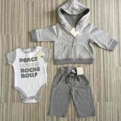 【専用と】【新品】パーカーズボン ロンパース バーニーズニューヨークガーゼ2枚のサムネイル