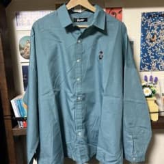 kutir 長袖シャツ ブルー系 ワンポイント刺繍のサムネイル