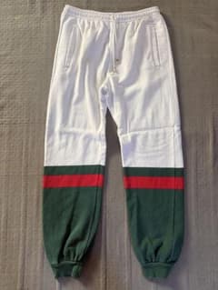 R*様 最終値！　GUCCI 裾シェリーライン　スウェット　パンツ　ホワイトのサムネイル