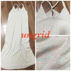 美品✨ungrid MIXニットマキシ丈ワンピース ロング丈ワンピのサムネイル