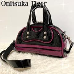 オニツカタイガー ミニボストン 2way エナメル ショルダーバッグ ミニバッグ オニツカタイガー ミニボストン 2way エナメル ショルダーバッグ ミニ