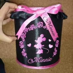 車用品☆ミニーちゃん可愛いりぼん付きごみ箱のサムネイル