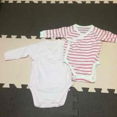 わたこ様専用/長袖肌着ロンパース ２枚のサムネイル