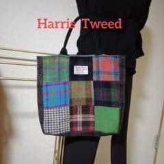 Harris Tweedのパッチワークトートバッグ - メルカリ