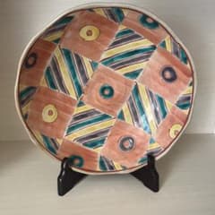 【新品】焼物　九谷万作【24.5㎝×6㎝】のサムネイル