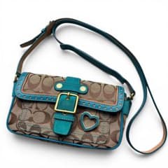 COACH signature canvas heart pins bagのサムネイル