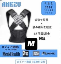 【新品未使用】（ばら売り可）ANEZU 猫背矯正ベルト アネズ ANEZU 2026 姿勢ロック 猫背矯正ベルト ブラックMサイズ - メルカリ